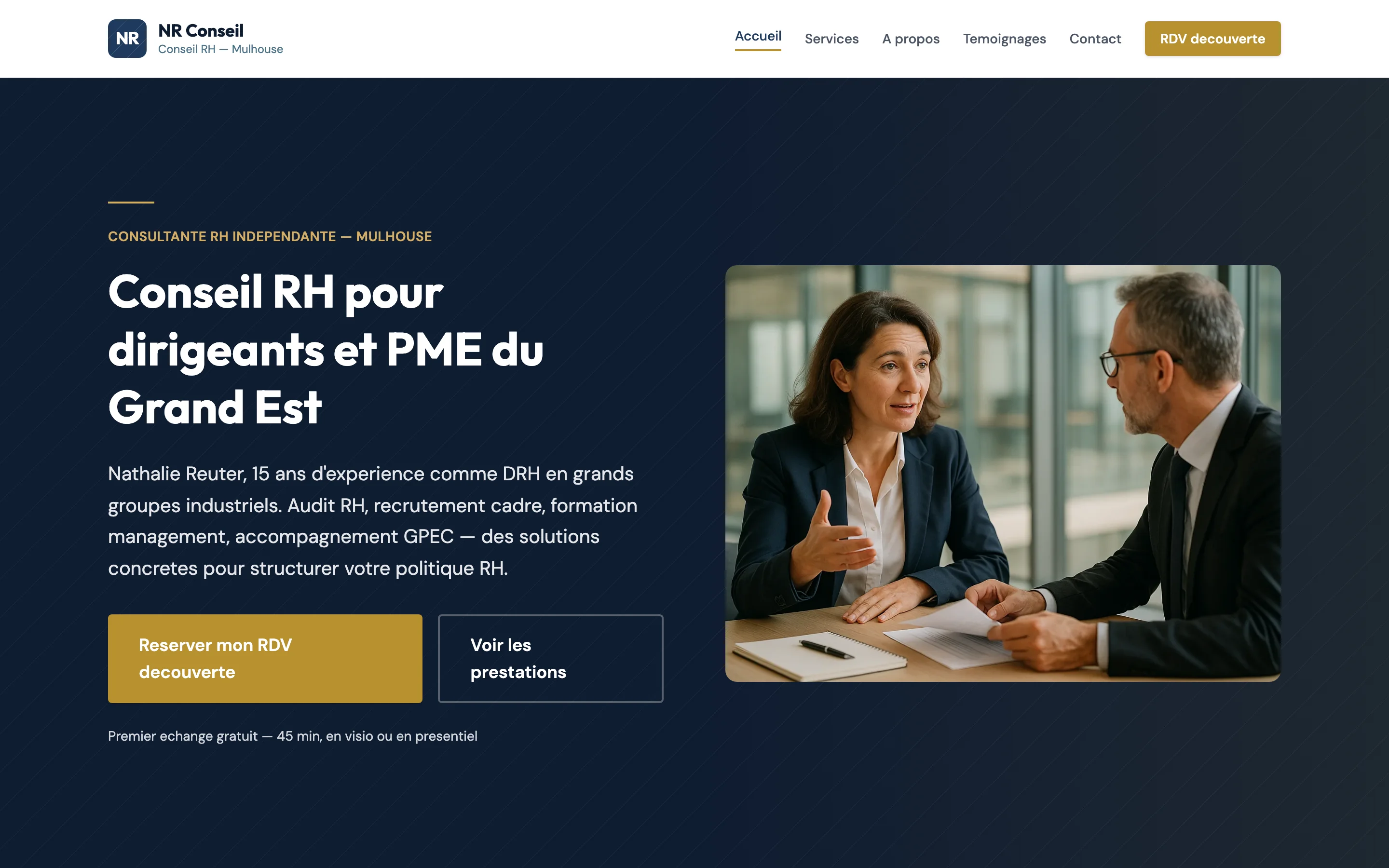 Capture d'écran de Cabinet RH Conseil