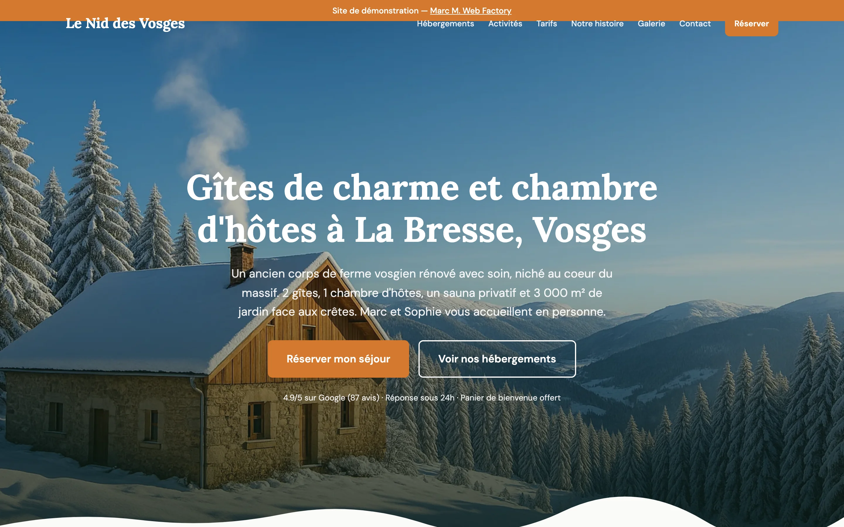 Capture d'écran de Gîte Vosges