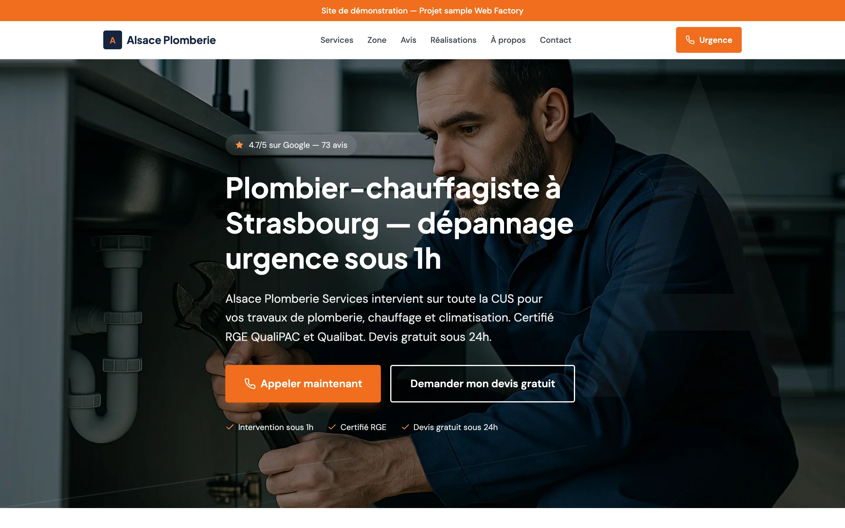 Capture d'écran de Plomberie Alsace